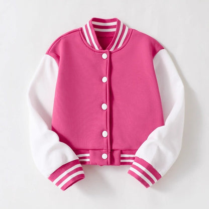 2025 Autumn New Baseball Jersey Coat, Patched Color Casual Jacket, College Style Cardigan Tops for Teen Boys and Girls,