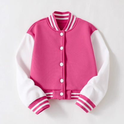 2025 Autumn New Baseball Jersey Coat, Patched Color Casual Jacket, College Style Cardigan Tops for Teen Boys and Girls,