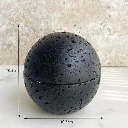 Travertine Sphere Incense Burner for Home and Meditation