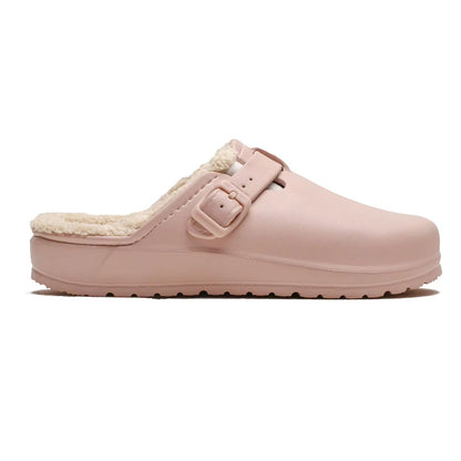 Women's Winter Fur Slippers – Waterproof, Anti-Slip Plush Lined House & Garden Shoes
