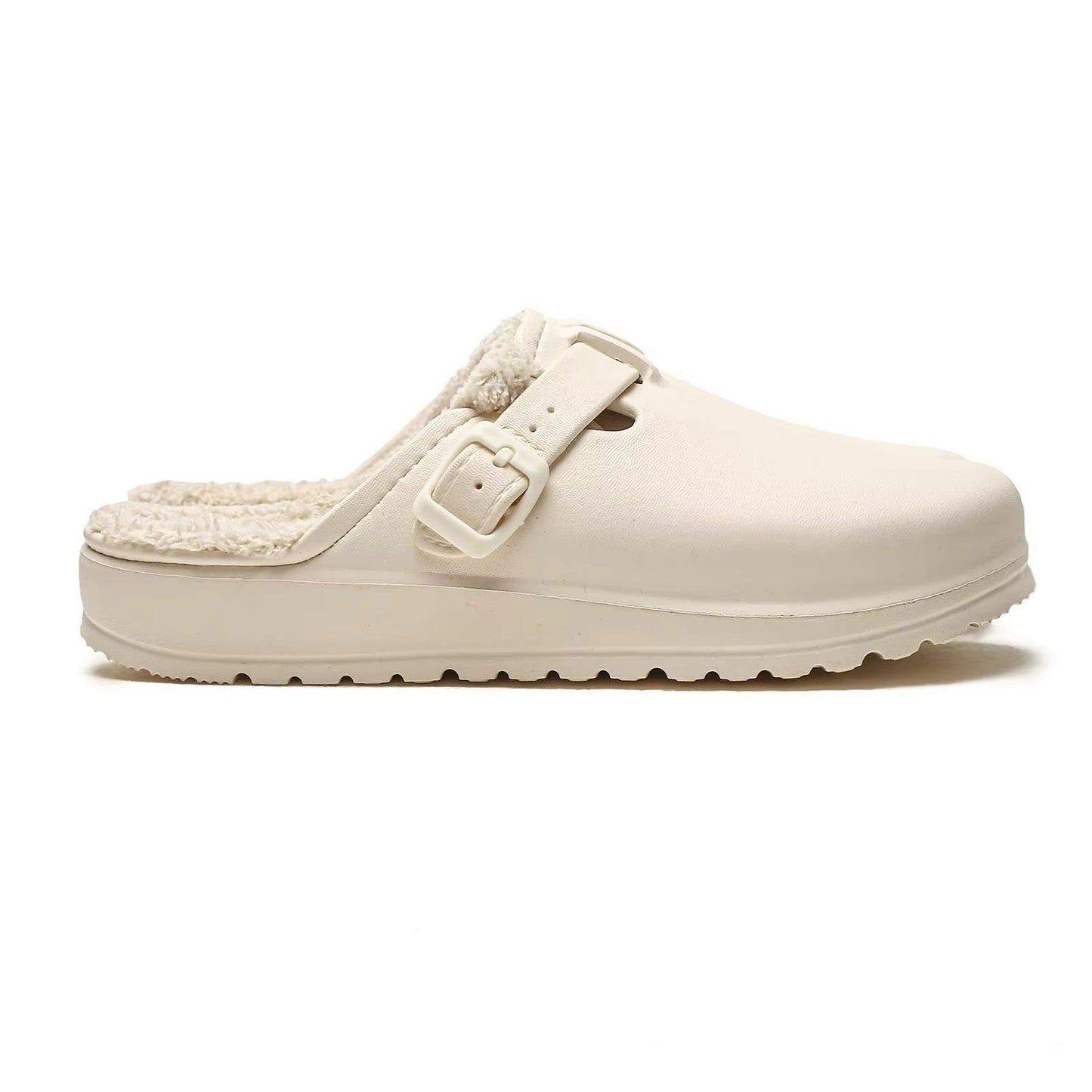 Women's Winter Fur Slippers – Waterproof, Anti-Slip Plush Lined House & Garden Shoes