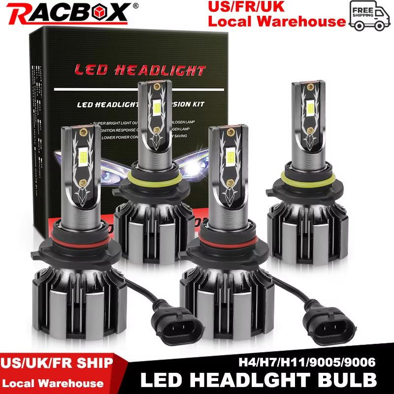 Super Bright LED Headlight Bulbs – 120W 25000LM CSP Auto Headlamp & Fog Light