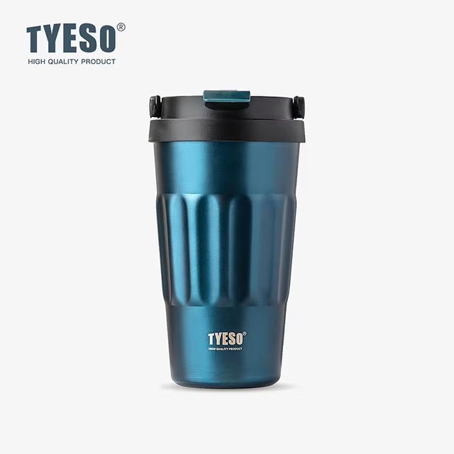 Tyeso Stainless Steel Coffee Mug – Vintage Insulated Travel Cup for Hot & Cold Drinks
