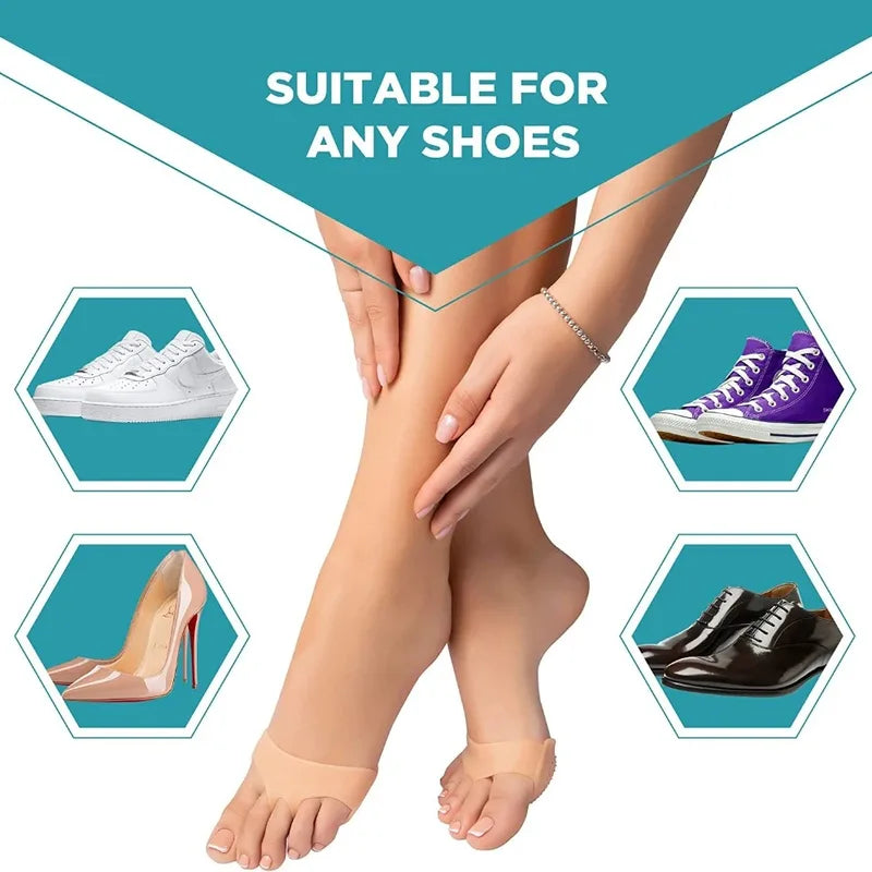 Silicone Metatarsal Pads Toe Separator Pain Relief Orthotics Foot Massage Insoles Forefoot Socks Foot Care Pads