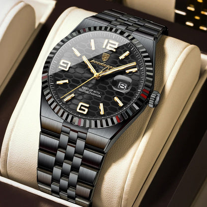 Poedagar High Quality Mens Quartz Watch Waterproof Luminous Date