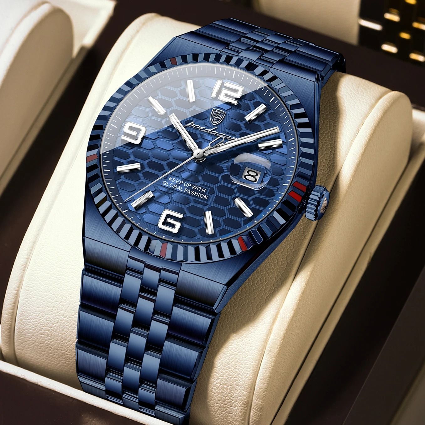 Poedagar High Quality Mens Quartz Watch Waterproof Luminous Date