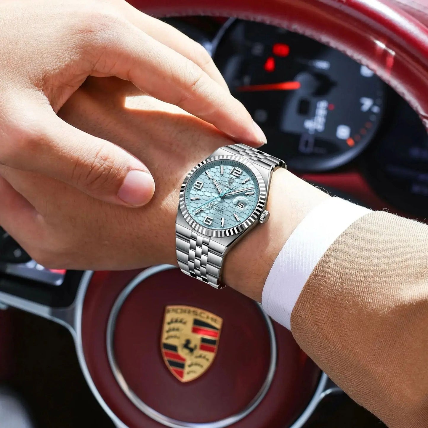 Poedagar High Quality Mens Quartz Watch Waterproof Luminous Date
