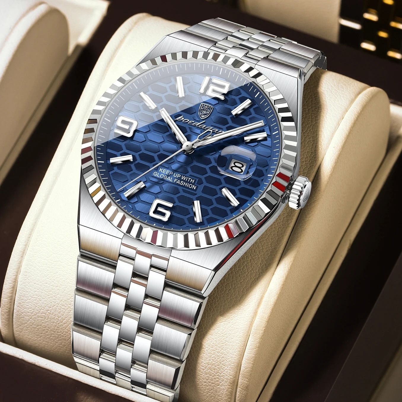 Poedagar High Quality Mens Quartz Watch Waterproof Luminous Date