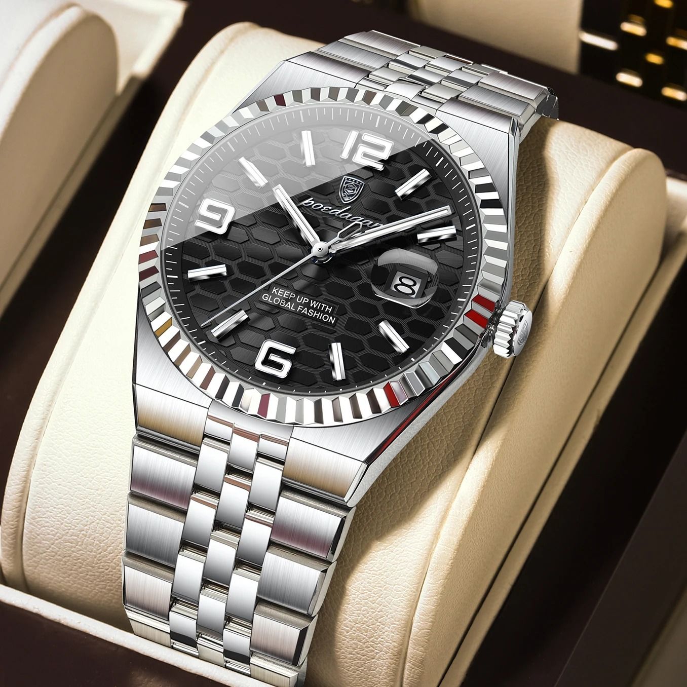 Poedagar High Quality Mens Quartz Watch Waterproof Luminous Date