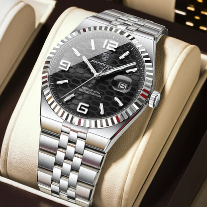 Poedagar High Quality Mens Quartz Watch Waterproof Luminous Date