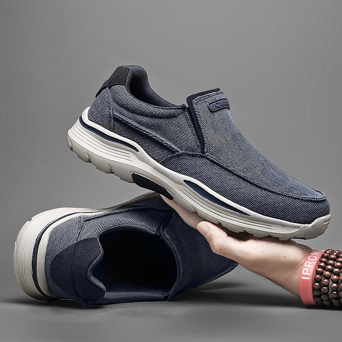 Mens Casual Shoes Canvas Breathable Loafers Comfortable Outdoor Walking Sneakers Classic Loafers for Men