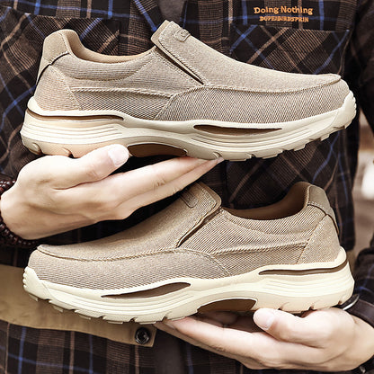 Mens Casual Shoes Canvas Breathable Loafers Comfortable Outdoor Walking Sneakers Classic Loafers for Men