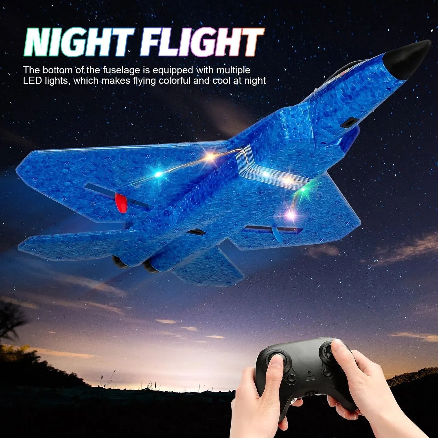 Remote Control Foam Glider with LED Lights