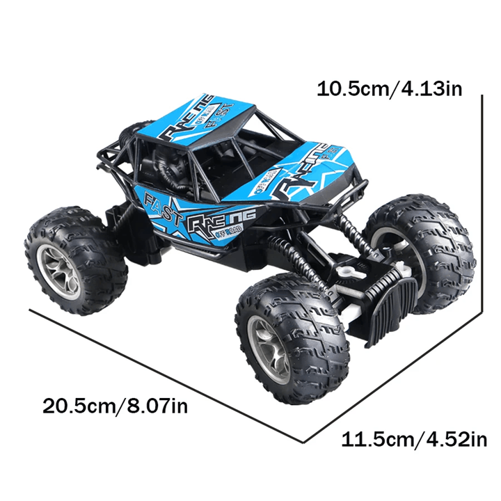 4 Way Remote Control Off Road Car for Kids with Lights and Anti Slip Tires