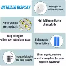 Portable LED Solar Lamp Bulb – Outdoor Waterproof Hanging Light for Camping, Hiking, Fishing & Emergency Use