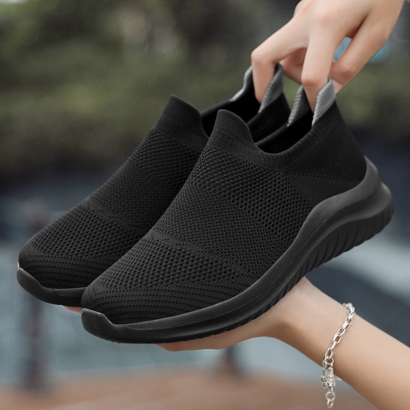 Lightweight Men Running Walking Knit Shoes, Breathable Casual Sneakers, Fashion Athletic Sport Gym Shoes for Daily Wear