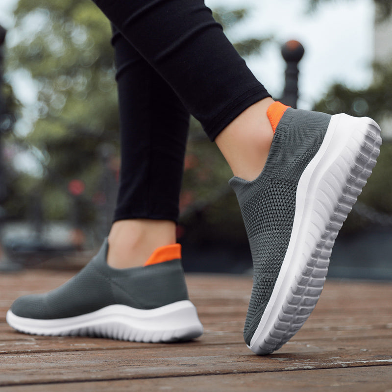 Lightweight Men Running Walking Knit Shoes, Breathable Casual Sneakers, Fashion Athletic Sport Gym Shoes for Daily Wear