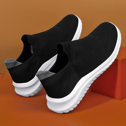 Lightweight Men Running Walking Knit Shoes, Breathable Casual Sneakers, Fashion Athletic Sport Gym Shoes for Daily Wear