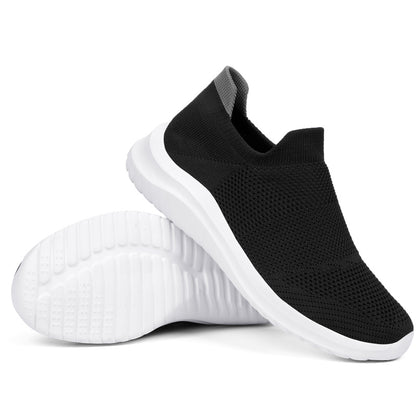 Lightweight Men Running Walking Knit Shoes, Breathable Casual Sneakers, Fashion Athletic Sport Gym Shoes for Daily Wear