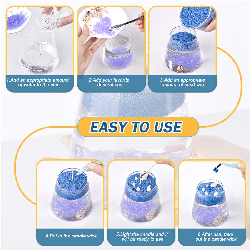 Colorful Granular Pearl Wax, DIY Candle Making Materials, Handmade Sand Painting Wax For Colour Sand Crafts