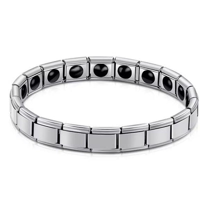 Vintage Copper Magnetic Bracelet for Men Pain Relief Therapy Link Chain with Double Row Magnets