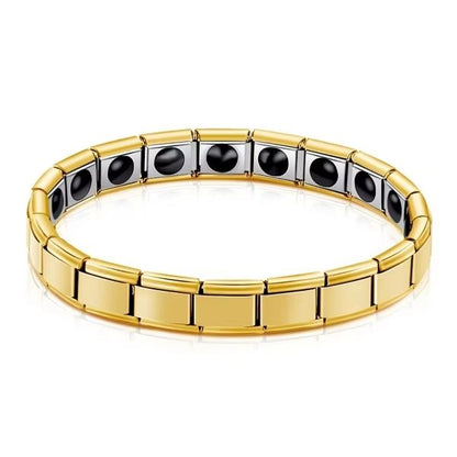 Vintage Copper Magnetic Bracelet for Men Pain Relief Therapy Link Chain with Double Row Magnets