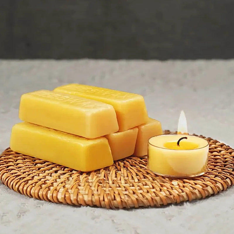 Pure Beeswax Blocks for Candle Making, High-Quality Waxing Material, 4/8pcs for DIY Crafts