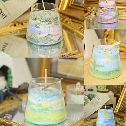 Color Aromatherapy Sand Wax, DIY Sand Powder Candle Kit, Creative Gift, Home Decor Scented Candle