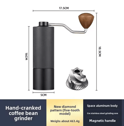 Professional Manual Coffee Grinder Stainless Steel Adjustable Burr Mill