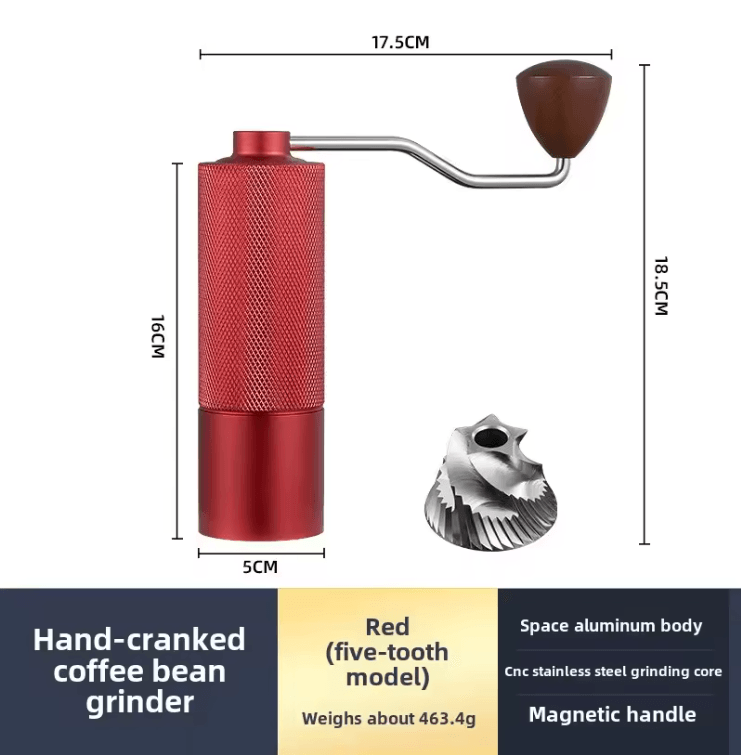 Professional Manual Coffee Grinder Stainless Steel Adjustable Burr Mill