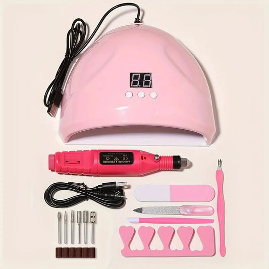 Professional USB Electric Nail Drill & Nail Lamp Starter Kit