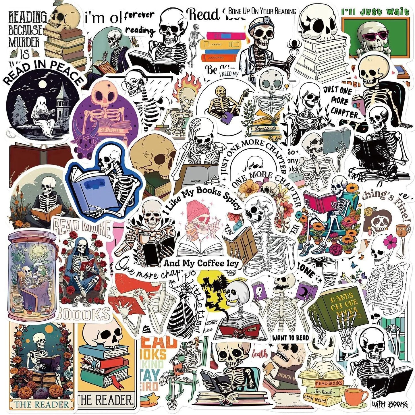 Bookish Reading Sticker Decals Mix Pack