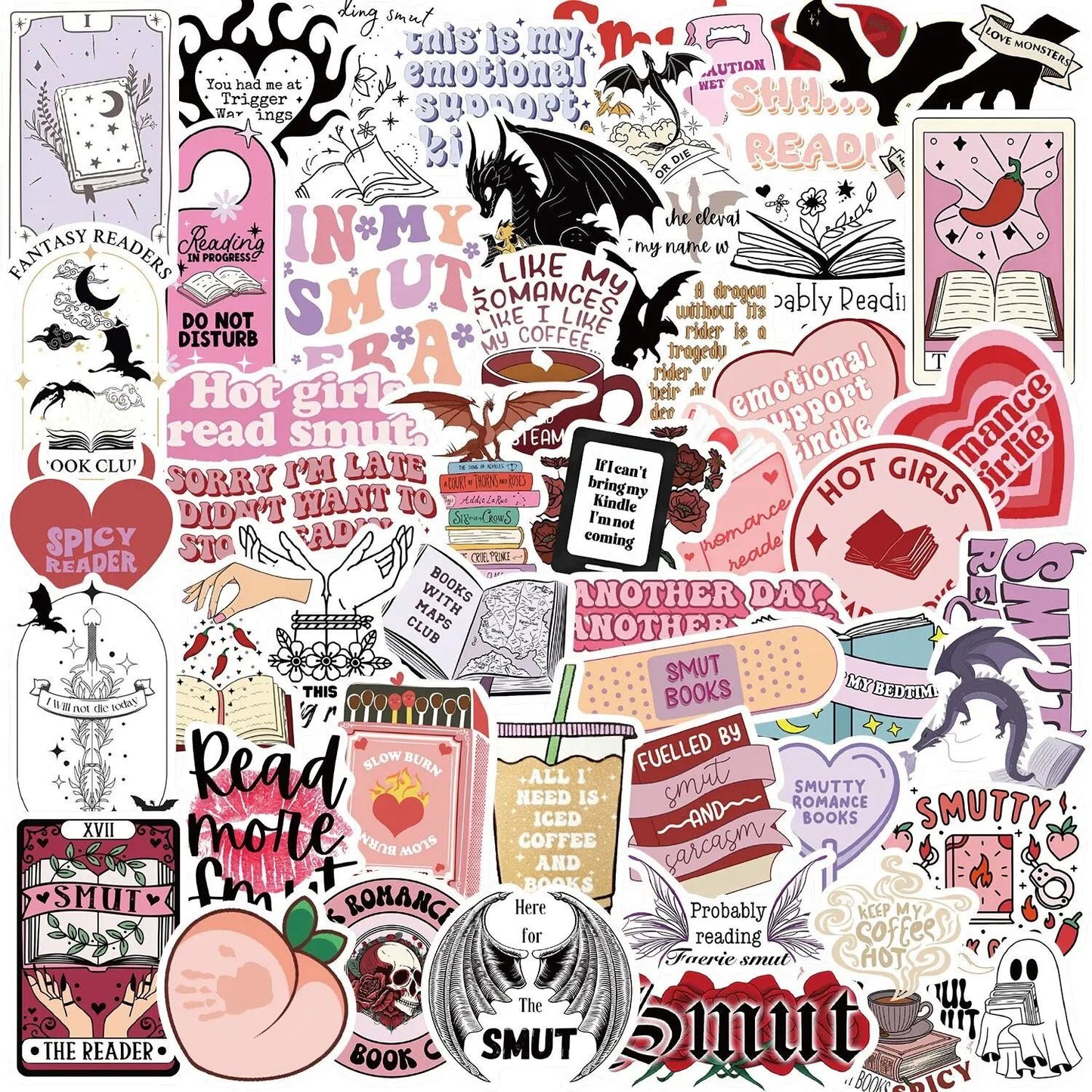 Bookish Reading Sticker Decals Mix Pack