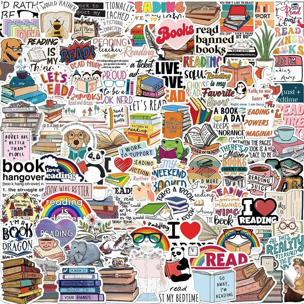 Bookish Reading Sticker Decals Mix Pack