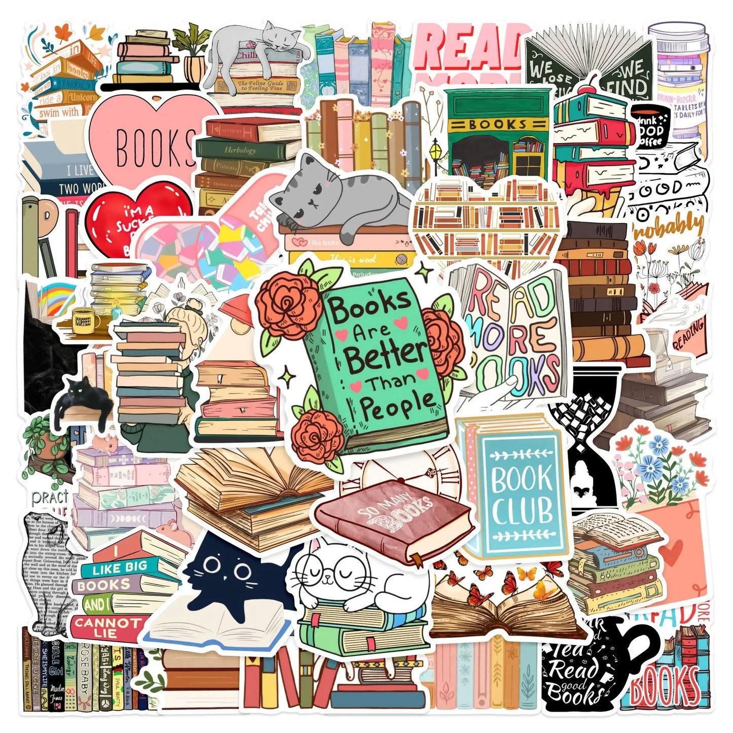 Bookish Reading Sticker Decals Mix Pack