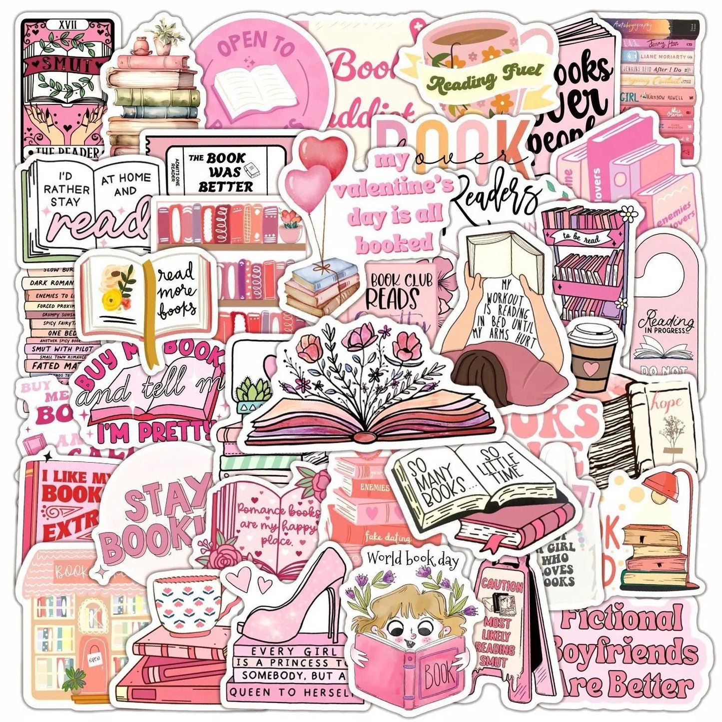 Bookish Reading Sticker Decals Mix Pack