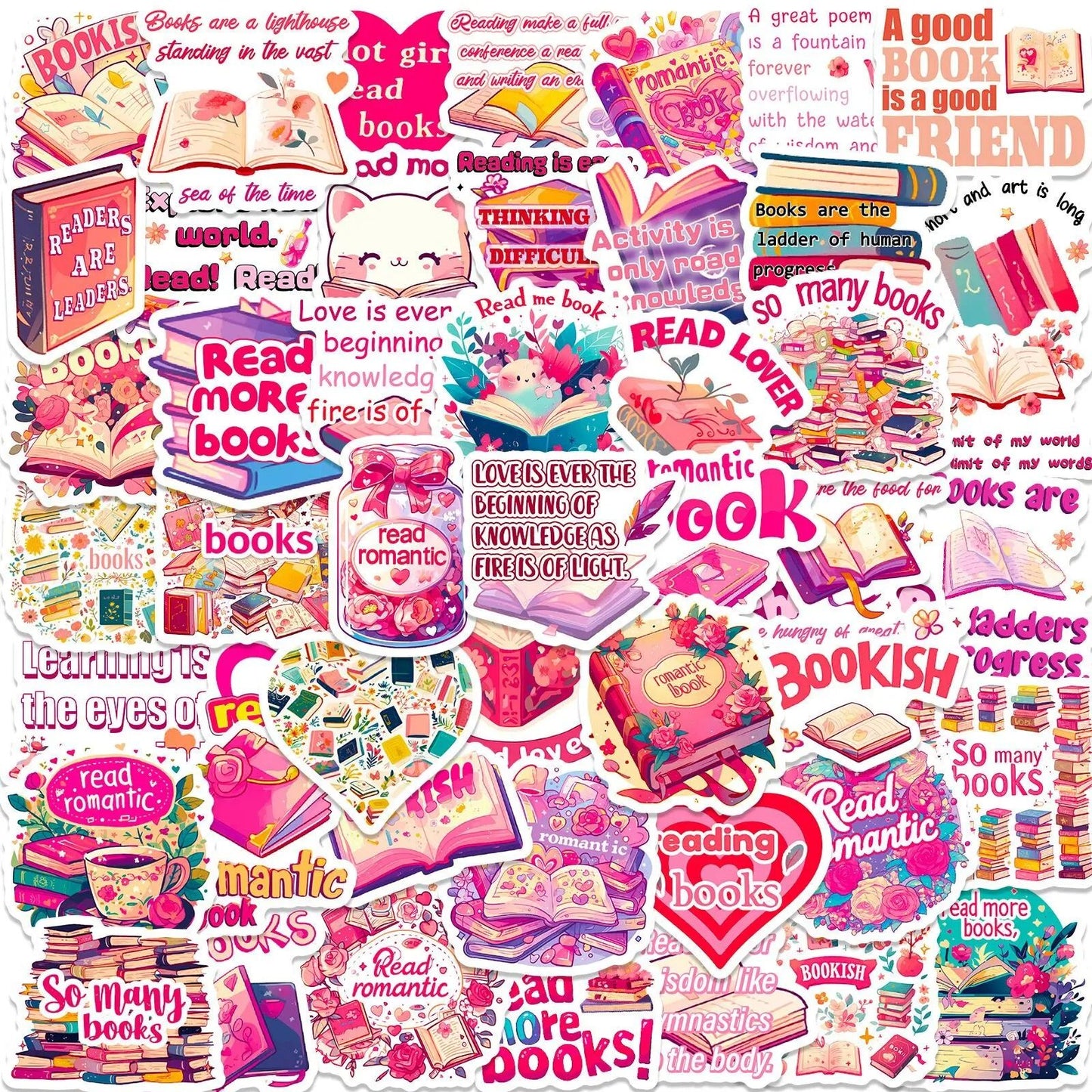 Bookish Reading Sticker Decals Mix Pack
