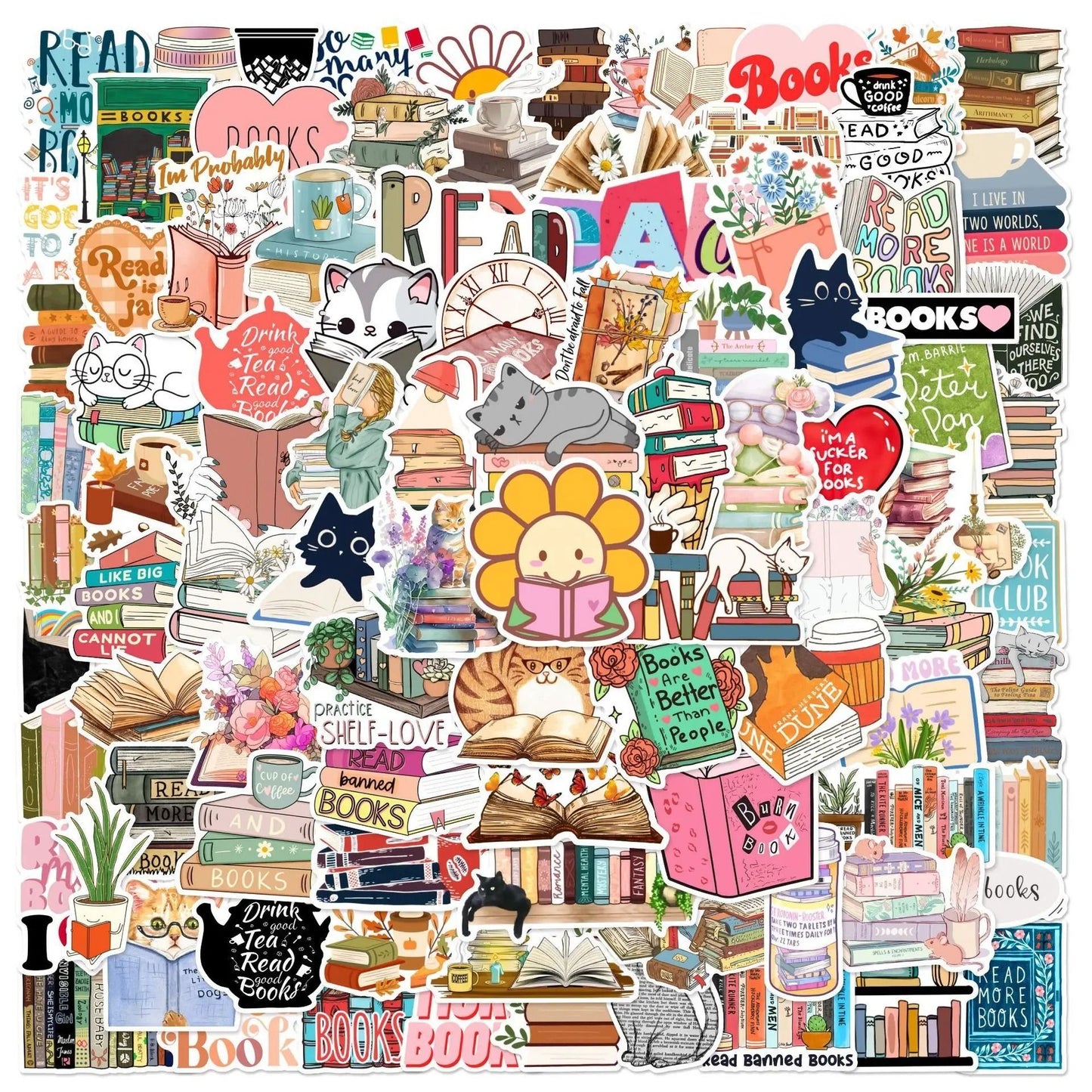 Bookish Reading Sticker Decals Mix Pack