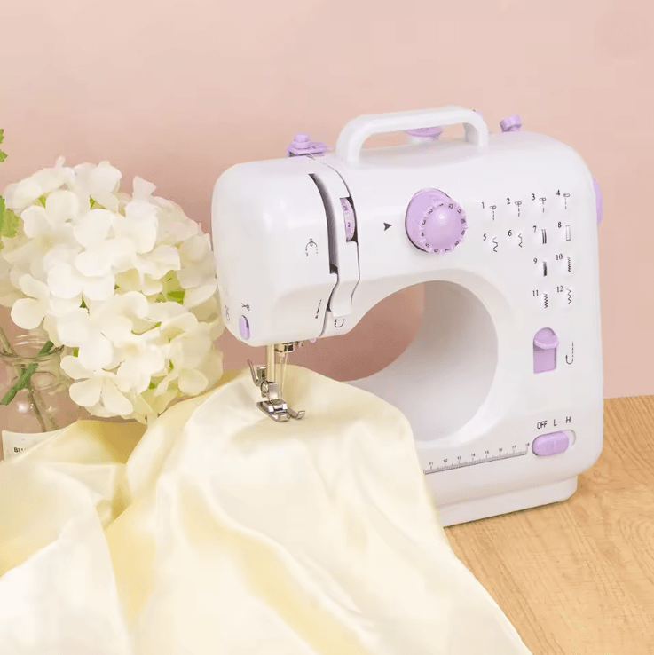 Portable Mini Sewing Machine with 12 Stitches Foot Pedal and Speed Control