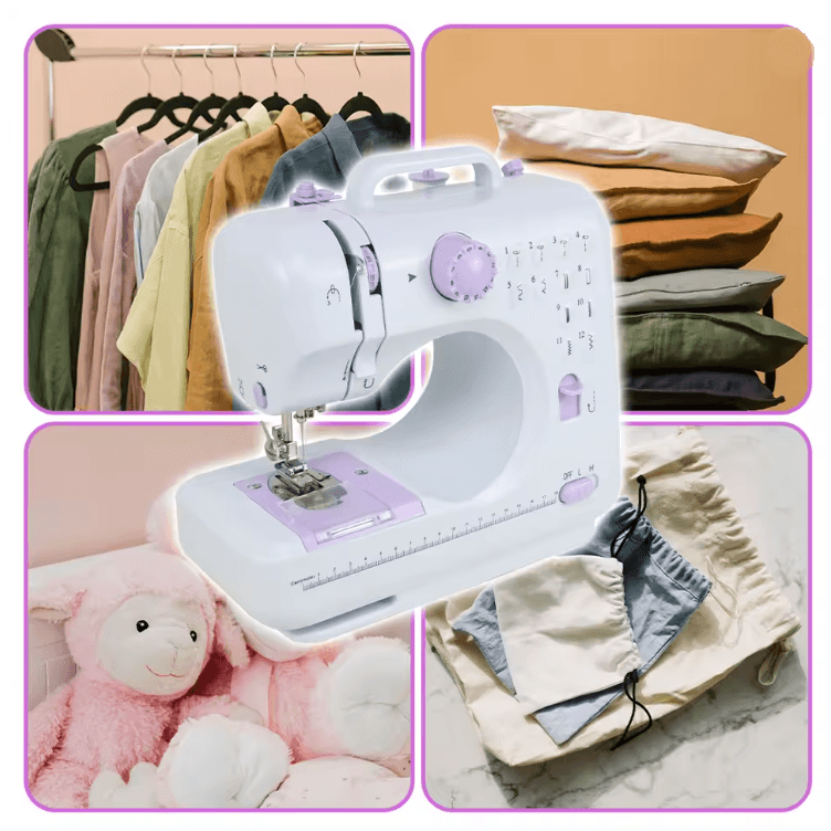 Portable Mini Sewing Machine with 12 Stitches Foot Pedal and Speed Control