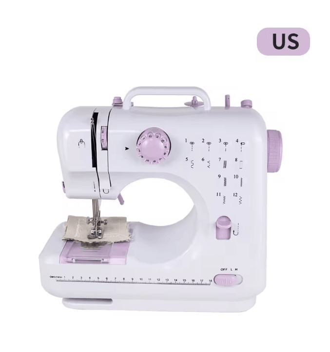 Portable Mini Sewing Machine with 12 Stitches Foot Pedal and Speed Control
