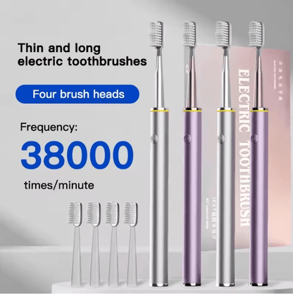 Electric Toothbrush for Women with Slim Handle and Soft DuPont Bristles