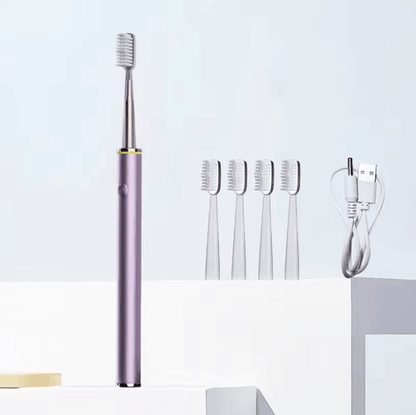 Electric Toothbrush for Women with Slim Handle and Soft DuPont Bristles
