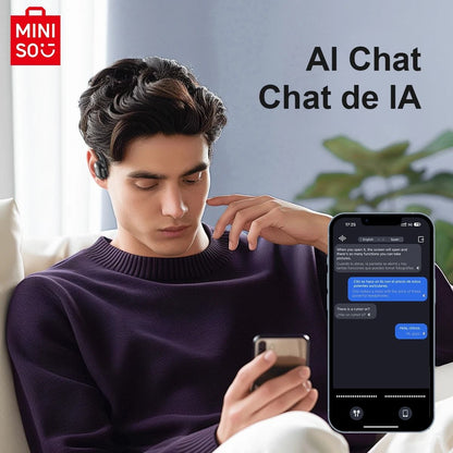 Miniso MS162 Intelligent Bluetooth Translation Earbuds Wireless Chat Headset
