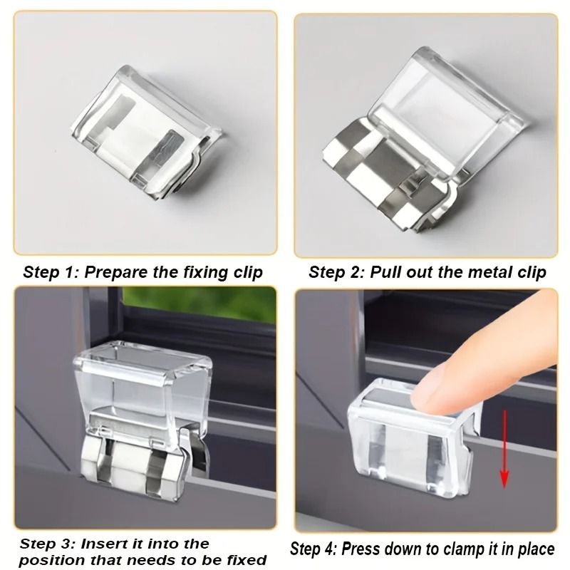 Sliding Window Safety Lock Clips for Home Security and Screen Fixing