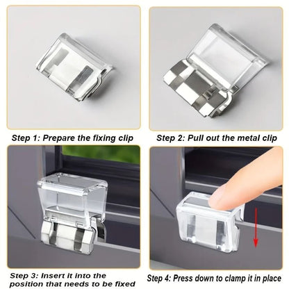 Sliding Window Safety Lock Clips for Home Security and Screen Fixing