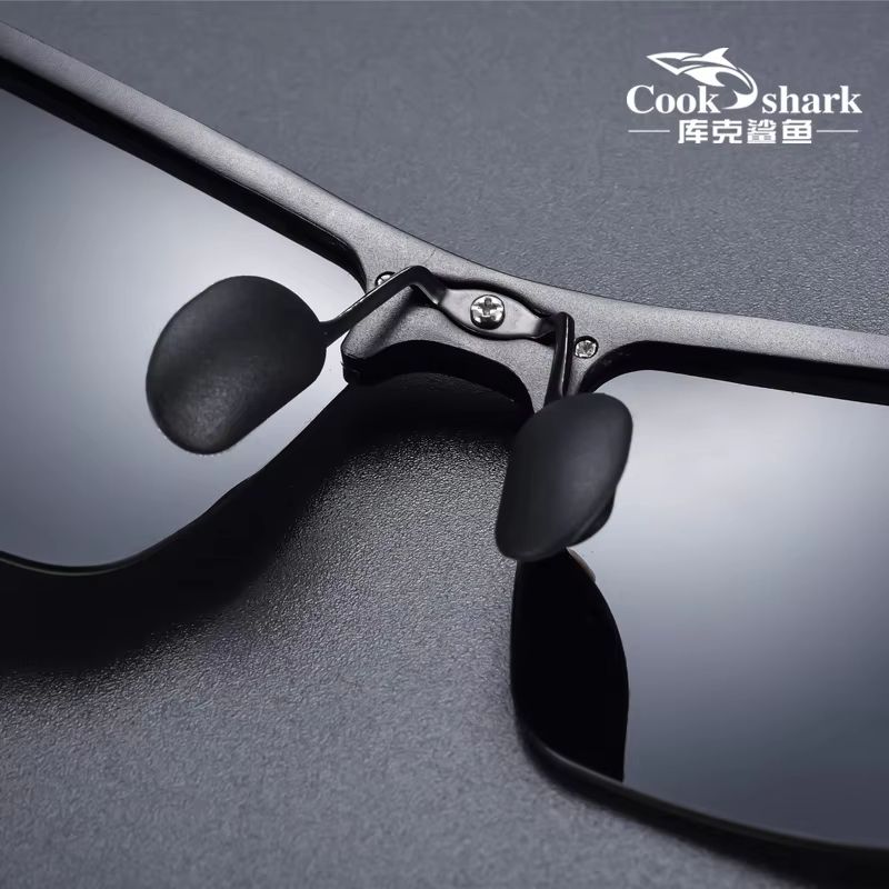 Cook Shark Aluminum Magnesium Sunglasses – Men's HD Polarized Driving Glasses with Lightweight Frame