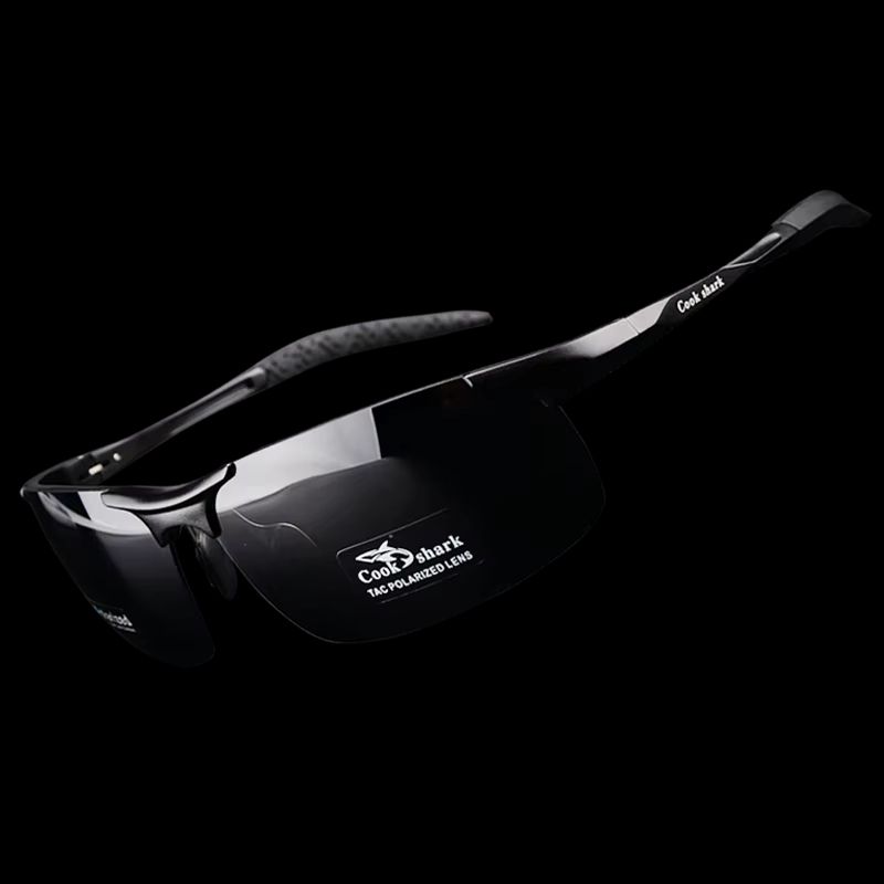 Cook Shark Aluminum Magnesium Sunglasses – Men's HD Polarized Driving Glasses with Lightweight Frame