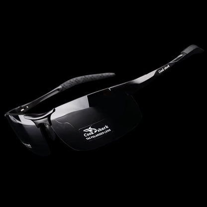 Cook Shark Aluminum Magnesium Sunglasses – Men's HD Polarized Driving Glasses with Lightweight Frame