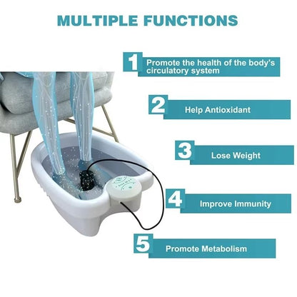 Ionic Detox Foot Bath Massage Machine with Basin – Electric Foot Spa Massager with Vibration & Deep Cleansing Arrays